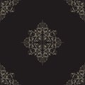 Dark seamless background with classic ornament
