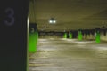 The dark section three parking garage