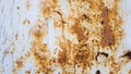 Dark shabby rusty metal texture background. Rusty metal surface with paint