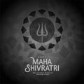 Dark shivratri festival greeting with trishul weapon