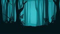a dark silhouette forest layered parallax ready