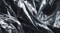 Dark Silver Crumpled Plastic Sheet Abstract Texture Royalty Free Stock Photo