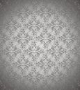 Dark silver floral vector background