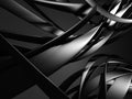 Dark silver metallic stylish background with smooth wavy lines