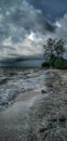 dark skies strong winds scary weather Royalty Free Stock Photo