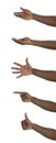 Dark-skinned hand gestures