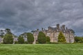 Dark sky above a mansion at the Ring of Kerry, Ireland Royalty Free Stock Photo