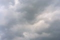 Dark sky and big black cloudy before heavy rain and stormy. Royalty Free Stock Photo