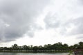 Dark sky and dramatic black cloud before rain Royalty Free Stock Photo