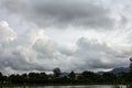 Dark sky and dramatic black cloud before rain Royalty Free Stock Photo