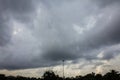 Dark sky and dramatic black cloud before rain Royalty Free Stock Photo