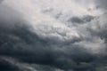 Dark sky and dramatic black cloud before rain