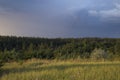 Dark sky and dramatic black cloud before rain Royalty Free Stock Photo