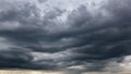 The dark sky with heavy clouds converging and a violent storm before the rain.Bad or moody weather sky and environment. carbon Royalty Free Stock Photo