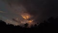 Dark sky, sunset,yellow sky night sky, dark clouds in the sky, rainy day Royalty Free Stock Photo