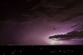 Dark sky during thunderstorm clouds lightning Royalty Free Stock Photo