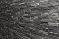 dark slate striped stone wall