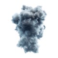 Dark Smoke Plume HighRes Texture Image On Transparent Background Royalty Free Stock Photo