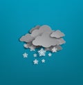 Dark snow cloud with snowflakes