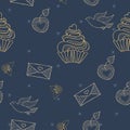 Dark soft cupcake pattern