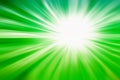 Dark and soft green light abstarct sunburst for festive background Royalty Free Stock Photo