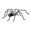 Dark spider icon, simple style