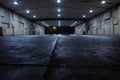 Dark spooky underpass at night, low angle Royalty Free Stock Photo