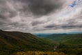 Dark spring storm clouds over the Appalachian Mountains, in Shenandoah National Park Royalty Free Stock Photo