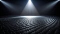Dramatic Stage Lighting with Textured Floor and Dark Background spotlight beam Royalty Free Stock Photo