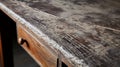 Rustic Hemp Desk With Natural Grain And Vintage Charm
