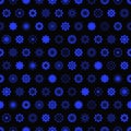 Dark star on black seamless pattern. Royalty Free Stock Photo