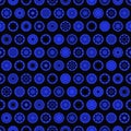 Dark star seamless pattern. Royalty Free Stock Photo