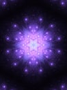 Dark star-shaped fractal mandala Royalty Free Stock Photo