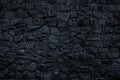 Dark stone background. Black rock wall texture. Abstract pattern. Natural backdrop. Decoration gray tiles at the facade of the bui Royalty Free Stock Photo