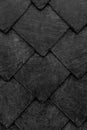 Dark stone plates texture background. Fish scales pattern. Black stone slate wall close up Royalty Free Stock Photo