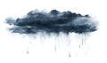 A dark storm cloud with rain falling from it Royalty Free Stock Photo