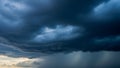 Dark Storm Clouds Gathering with Rays of Light Breaking Through the Heavy Rain Keywords: storm, clouds, dark, sky Royalty Free Stock Photo