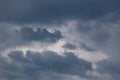 Dark storm clouds and gray gloomy clouds, a terrible natural phenomenon Royalty Free Stock Photo