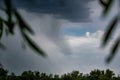 Dark storm clouds and gray gloomy clouds, a terrible natural phenomenon Royalty Free Stock Photo