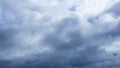 Dark storm clouds make the sky in black. Rain is coming soon. Nature background Royalty Free Stock Photo