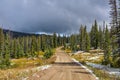 Stormy Mountain Road at Buffalo Pass Royalty Free Stock Photo