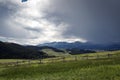Dark Storm Clouds Over the Bighorn Mountain Range Royalty Free Stock Photo