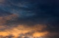 Dark stormy background of clouds and blue skies ready for the thunder and lightning Royalty Free Stock Photo