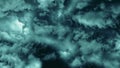 Dark stormy clouds. Animation of flying through clouds and spining