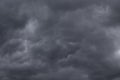 Dark stormy clouds background. Dramatic stormy sky with dark heavy clouds Royalty Free Stock Photo