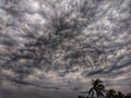 Dark stormy clouds forming in the atmoshere Royalty Free Stock Photo