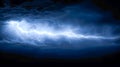 Dark stormy sky with lightning and thunderclouds, GenerativeAI