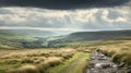 A Dark And Stormy Valley: A Traditional British Landscape With Pastoral Charm