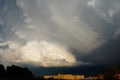 Dark strange storm clouds building