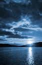 Dark sunset, night landscape Royalty Free Stock Photo